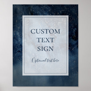 Celestial Sky With Frame Cards and Gifts Custom Poster