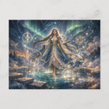 Celestial Sorceress Fantasy Postcard