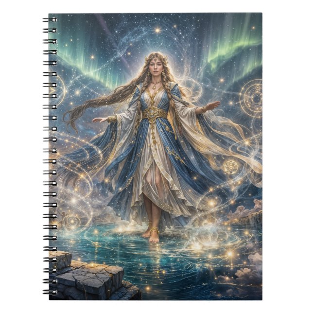 Celestial Sorceress Notebook – Mystical Blue (Front)