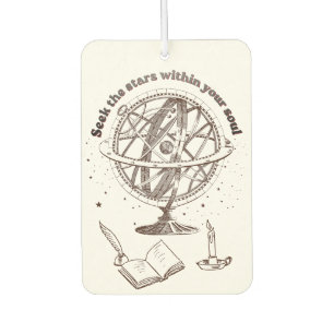 Celestial Soul Wisdom   Vintage Armillary Sphere  Car Air Freshener