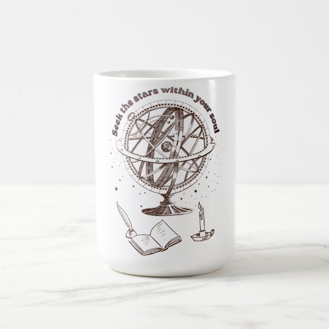 Celestial Soul Wisdom | Vintage Armillary Sphere  Coffee Mug (Center)