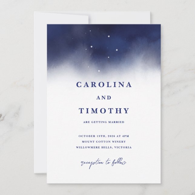 Celestial Southern Cross Crux Wedding Invitation (Front)