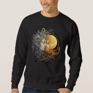 Celestial Space Sun Moon Boho Luna Solar Astronomy Sweatshirt