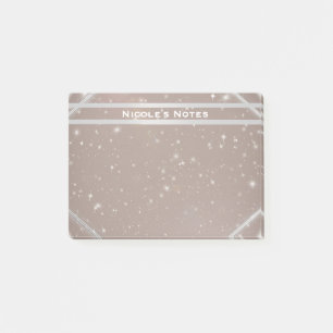 Celestial Sparkle Glam Trendy Modern Personalised Post-it Notes