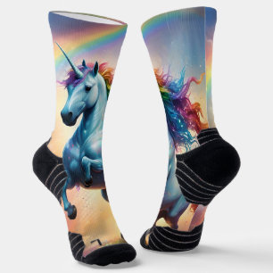 Celestial Spectrum: The Rainbow Unicorn's Arc Socks
