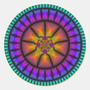 Celestial Sphere Mosaic Classic Round Sticker