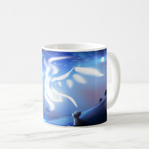 Celestial Spirit Fox  Dreamy Night Sky Fantasy Art Coffee Mug