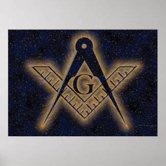 Celestial Square and Compasses Poster