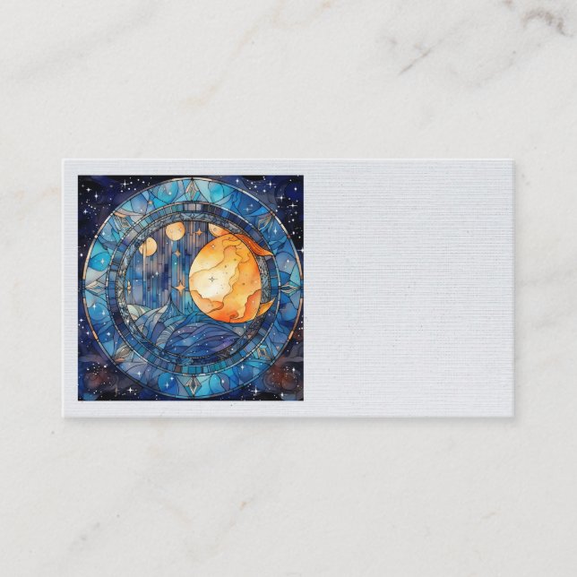 Celestial Stained Glass Business Cards (Front)