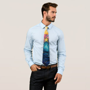 Celestial Stained Glass Neck Tie