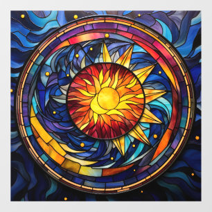 Celestial Stained Glass Window Cling
