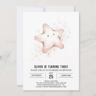 Celestial Star Birthday Invitation