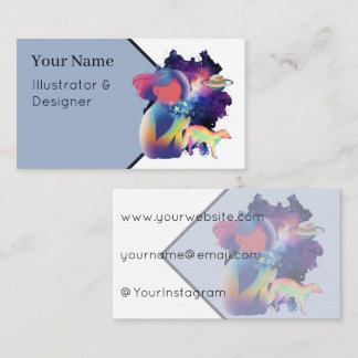 Celestial Star Blower and Rainbow Ferret Business Card