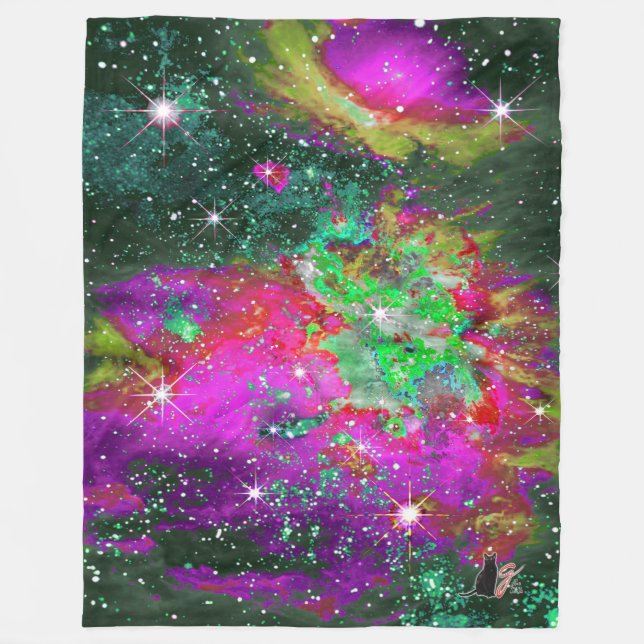 Celestial Star Field Fleece Blanket (Front)