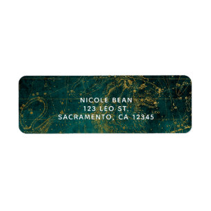 Celestial Star Map Astrological LEO Lion Green