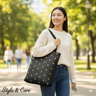 Celestial Star Pattern Stylish Durable Everyday Tote Bag