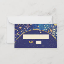 Celestial starry night blue wedding 
