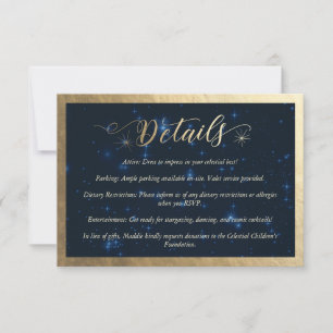 Celestial Starry Night Details Insert Card