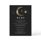 Celestial Starry Night Moon Wedding Menu