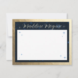 Celestial Starry Night Personalised Thank You Card