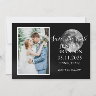 Celestial Starry Night Sky Galaxy Photo Moon Save The Date