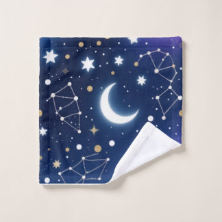 Celestial Starry Night Sky  Moon & Co Bath Towel Set