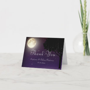 Celestial Starry Night String Lights Thank You Card