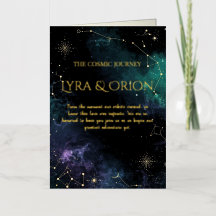 Celestial Stars | Navy/Gold Wedding Enclosure Card