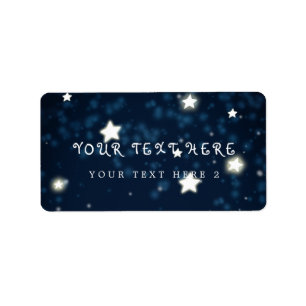 Celestial Stars Twinkle Sky Sticker Package Label