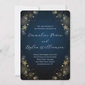 Celestial Stars Wedding Invitation