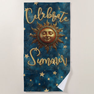 Celestial Summer Celebrate Summer Beach Towel