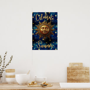 Celestial Summer Celebrate Summer Poster