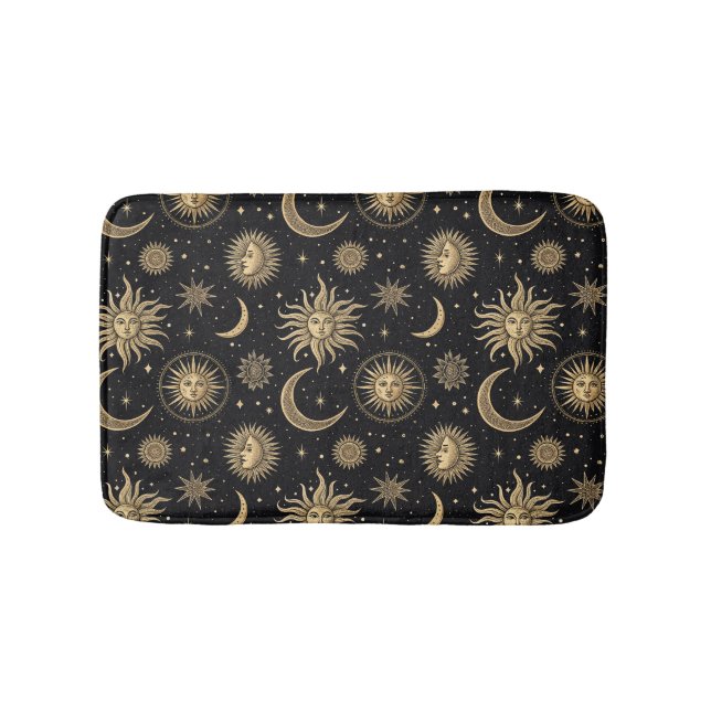 Celestial Sun and Moon Bath Mat (Front)