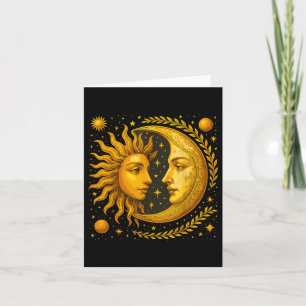 Celestial Sun And Moon  Card
