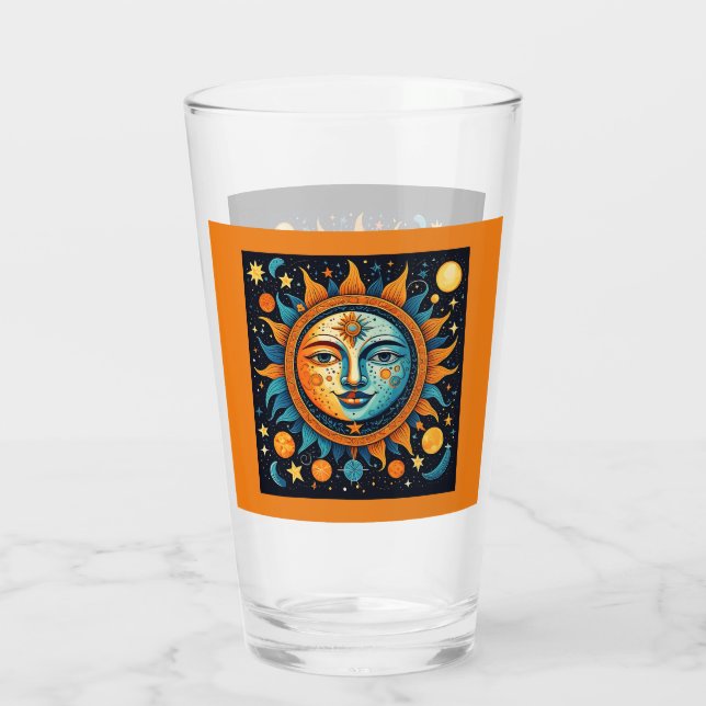 Celestial Sun And Moon  Glass (Back)