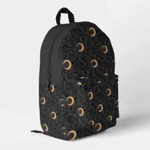 Celestial Sun and Moon Pattern Printed Backpack