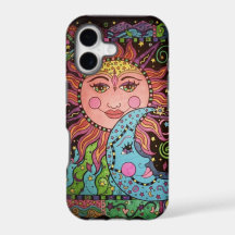 Celestial Sun and Moon Print