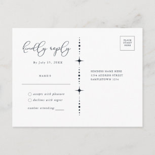 Celestial Sun and Moon RSVP Postcard