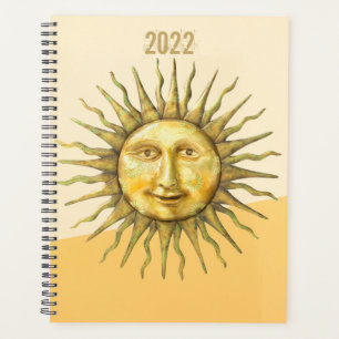 Celestial Sun Face Colorblock  Planner