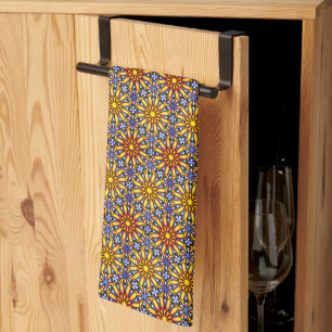 Celestial Sun Flowers Tea Towel