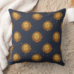 Celestial Sun Gold Pattern (1) Cushion