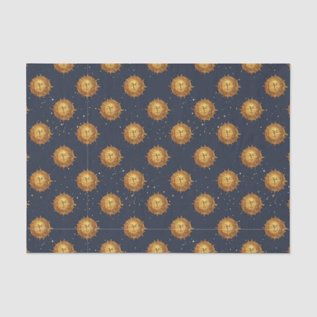 Celestial Sun Gold Pattern (1) Tissue Paper (Front)