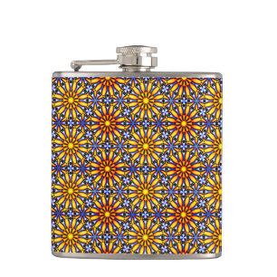 Celestial Sun Mandala Hip Flask
