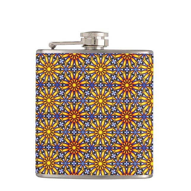 Celestial Sun Mandala Hip Flask (Front)