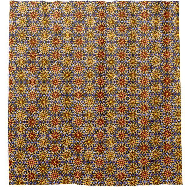 Celestial Sun Mandala  Shower Curtain (Front)