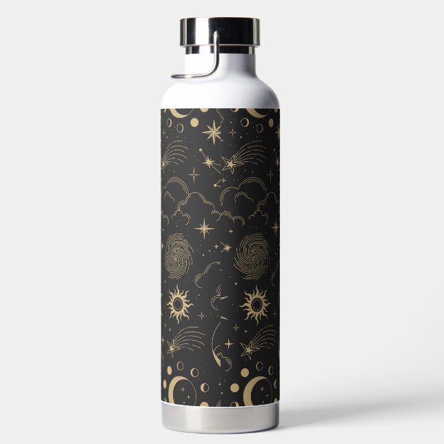 Celestial Sun Moon and Planets  Water Bottle (Right)