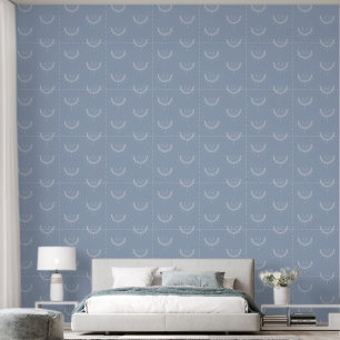 Celestial Sun Moon Arch Simple Duck Egg Blue Boho Wallpaper