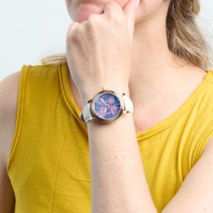 Celestial Sun & Moon Mandala Galaxy Nebula Watch