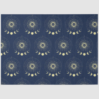 Celestial Sun Moon Phases Zodiac Tissue Paper