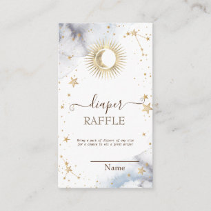 Celestial Sun,Moon,Stars Baby Shower Enclosure Card
